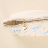 The Darling Effect Teddy Pouch - Bows Blue