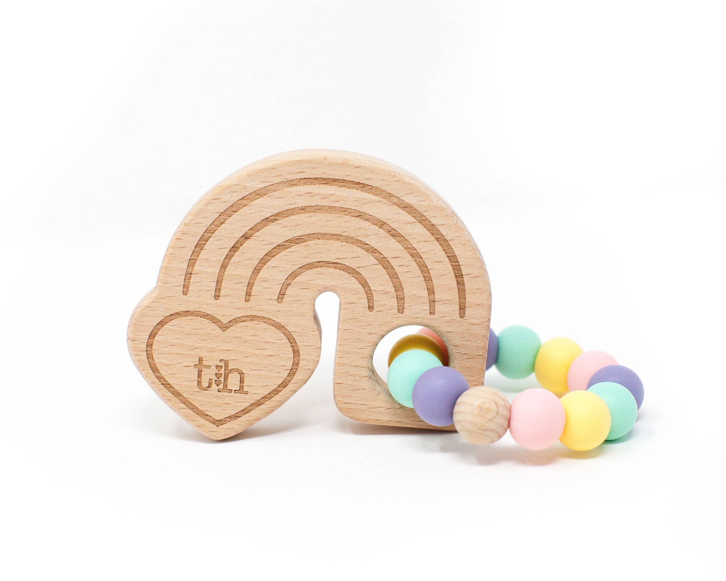 Rainbow Teether Beech Wood