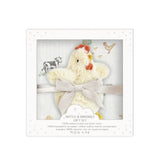 Mon Ami Le Petit Ferme Swaddle & Rattle Gift Set