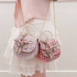 Puttisu Crossbody - Bunny Belle: Pearl-blush