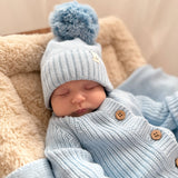 Luna + Luca Pom Beanie - Powder Blue