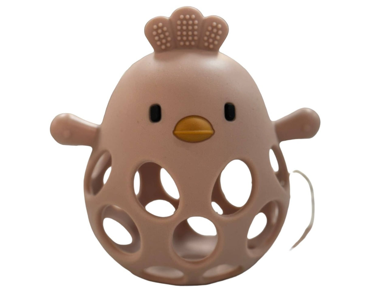 Three Hearts Silicone 3D Chicken Teether