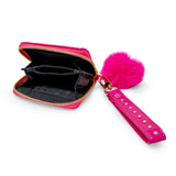 Zomi Gems - Quilted Wallet with Pom-Pom & Stud Strap