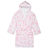 Iscream Pretty Pink Toile Hooded Plush Robe