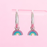 Pierced Silver Rainbow Charms