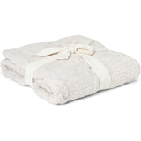 Barefoot Dreams CC Braided Cable Receiving Blanket 30x30 (Heathered Almond Sandstone)