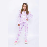 Preppy Goose Floral Bows Long Sleeve Jersey Pajama Pant Set