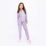 Preppy Goose Hearts and Bows Long Sleeve Jersey Pajama Pant Set