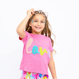 Preppy Goose Love Applique Short Sleeve Tee