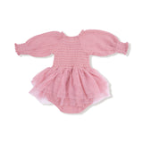 Angel Dear  L/S Smocked Bubble with Tutu (Rose Elegance)