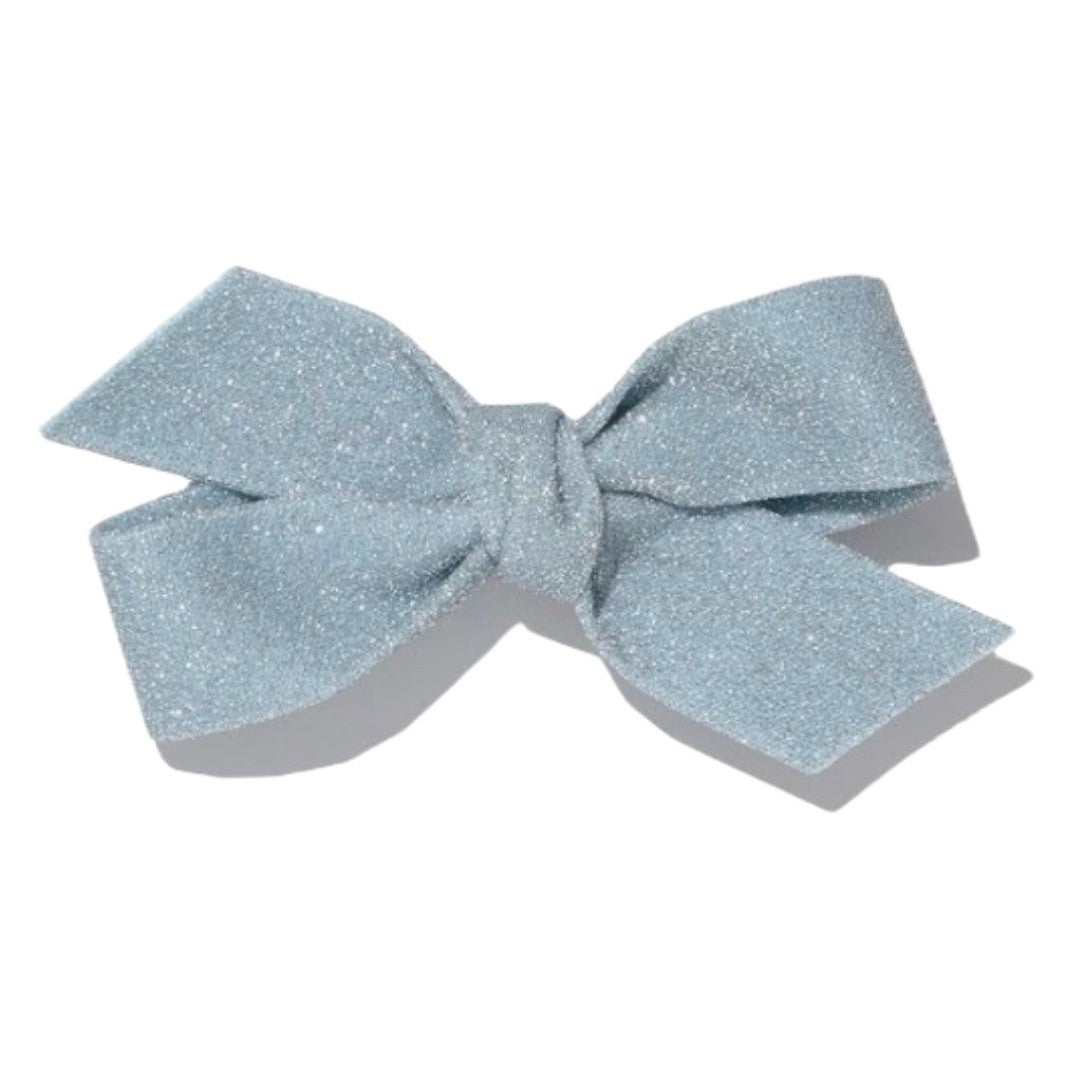 Petite Hailey Glitter Bow Clip