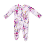 Angel Dear 2 Way Ruffle Back Zipper Footie - Dahlia Floral