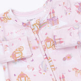 Angel Dear 2 Way Ruffle Back Zipper Footie - Princess Unicorns + Castle