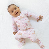 Angel Dear 2 Way Ruffle Back Zipper Footie - Princess Unicorns + Castle