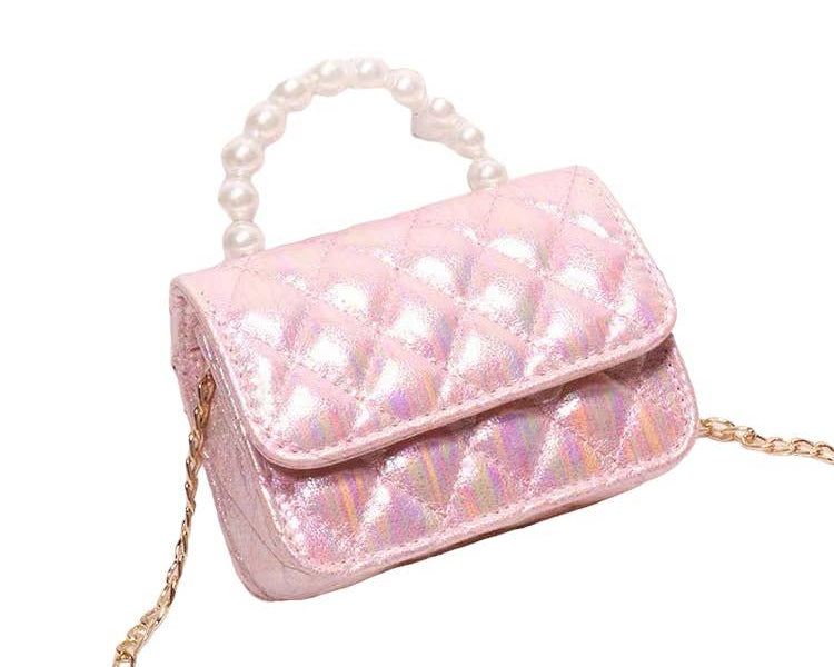 Mavi Bandz Mini Spring Pastel Clutch Purse with Crossbody Gold Chain