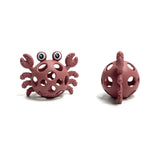 Three Hearts Silicone 3D Funny Crab Teether