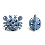 Three Hearts Silicone 3D Funny Crab Teether