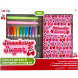 OOLY Strawberry Scented Gel Pen & Highlighter Writing Kit