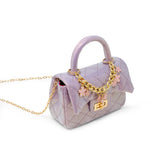 Zomi Gems Classic Sparkle Top Handle Handbag - Baby Purple