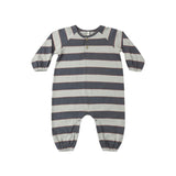 Rylee & Cru Henley Jumpsuit Sage Stripe