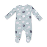 Angel Dear Black + White Sheep -2 Way Zipper Footie