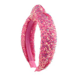 Hot Pink Sequin Glinda Sparkle Girls Knot Fashion Headband