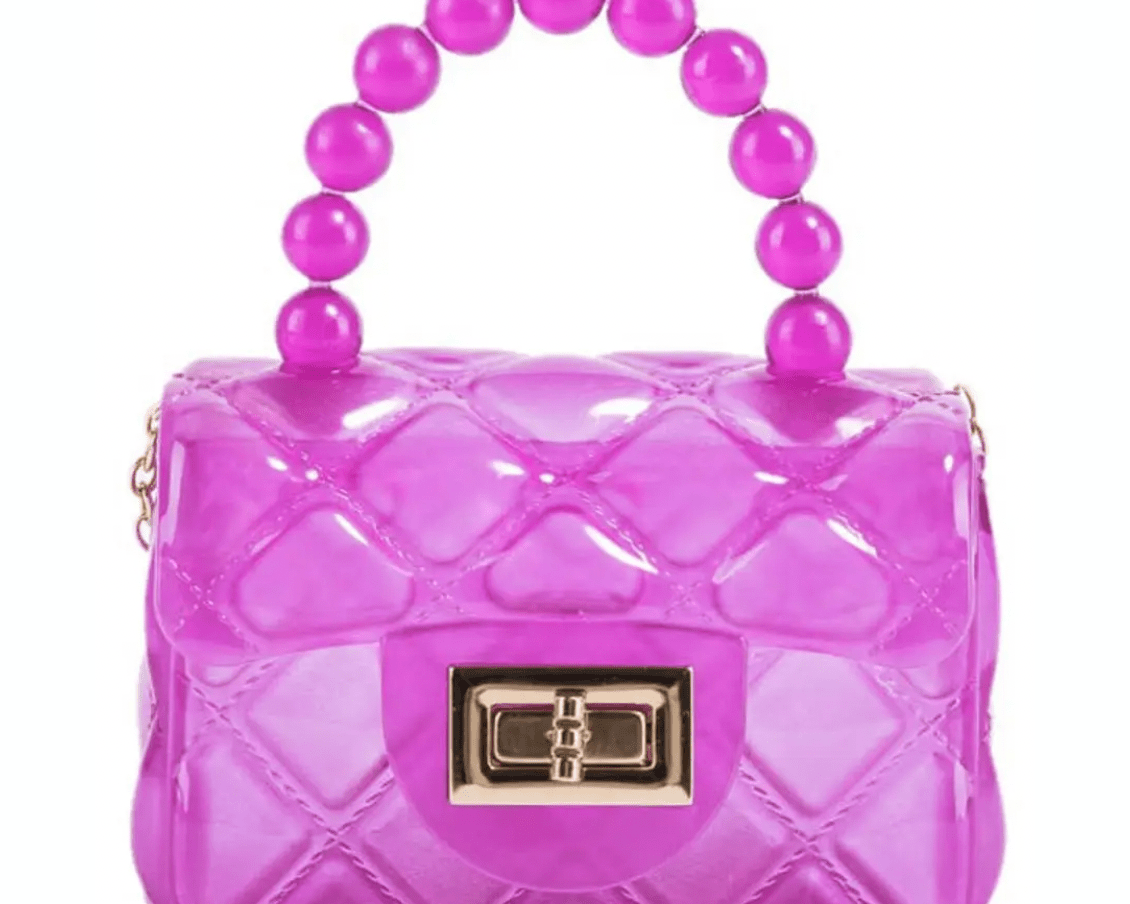 Mavi Bandz Mini Jelly Purse with Crossbody Gold Chain