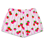 Iscream Strawberry Stripes Plush Shorts