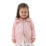Angel Dear Button Quilted Jacket - Pink