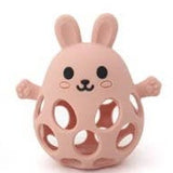 Three Hearts Silicone 3D Funny Bunny Teether