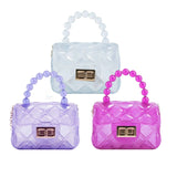 Mavi Bandz Mini Jelly Purse with Crossbody Gold Chain