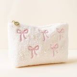 The Darling Effect Teddy Pouch - Bows Pink