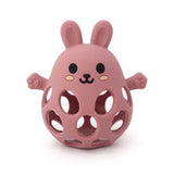 Three Hearts Silicone 3D Funny Bunny Teether