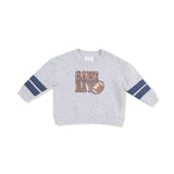 Angel Dear Cozy Drop Sleev Sweatshirt w/ Varsity Stripes