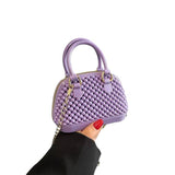 Mavi Bandz Mini Jelly Bubble Bowler Purse with Crossbody Gold Chain