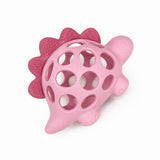 Three Hearts Silicone 3D Dino Teether