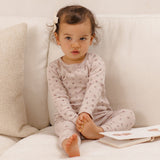 QUINCY MAE Pointelle Long Sleeve Tee + Legging - Ditsy Hearts