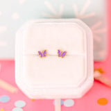Pierced Co Tiny Purple Butterfly