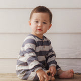 Rylee & Cru Henley Jumpsuit Sage Stripe