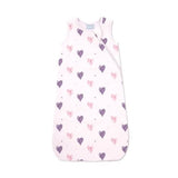 Coccoli Modal Sleep Sack - Hearts on Pink Background