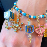 CHARM IT! Gold Glitter Dreidel Charm