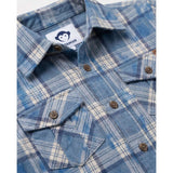 Appaman Blue Dyed Plaid Flannel Shirt