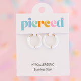 Pierced Colored Huggies Earrings