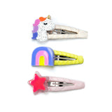 Lilies & Roses Unicorn Star Neon Covered Snap Clip