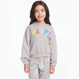 Chaser Glitter Smiley Girls Pullover Hoodie & Smiley Daze Sweatpant Set