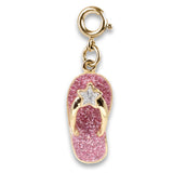 CHARM IT! Gold Glitter Flip Flop Charm