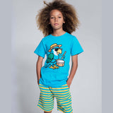 Appaman Carnival Parrot Teal Graphic Short Sleeve Tee