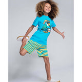 Appaman Carnival Parrot Teal Graphic Short Sleeve Tee