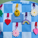 State Bag Kane Double Pocket Backpack in Charms Blue Check