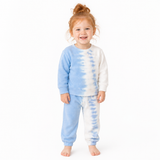 Paige Lauren Super Soft-Fleece Sweatshirt & Sweat Pant Set - Blue Tie Dye